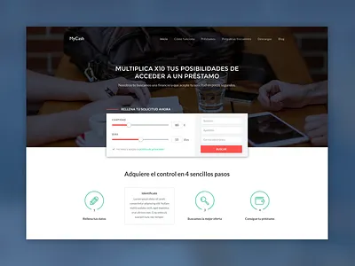 Loan search landing page sliders financial form hero homepage landing landing page loan page shadow slider steps website