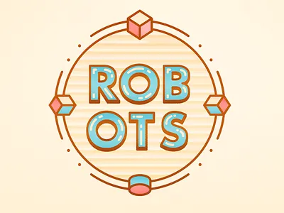 ROBOTS brand logo robots vector
