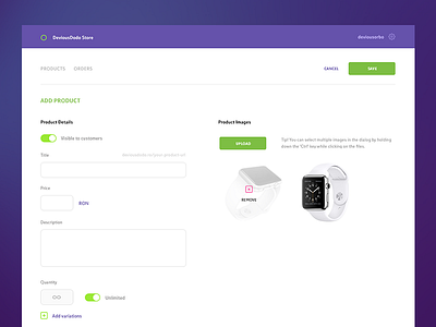 Add product page add admin clean design forms interface product page store ui website