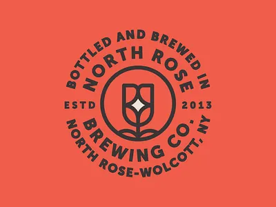 North Rose badge brewery logo mark rose