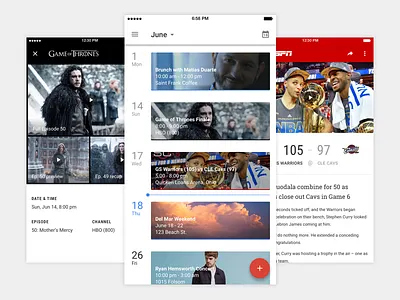 Google Calendar Concept appointment calendar event google ios material design media meeting productivity quantified self reservation ticket