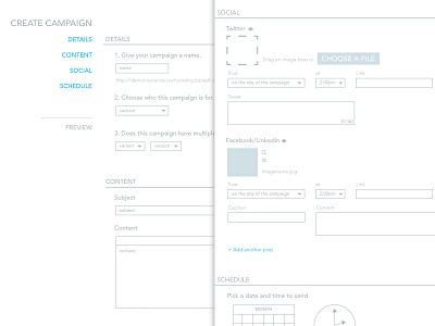 Settings Redesign Wire clean layout open page settings ui ux white wireframe