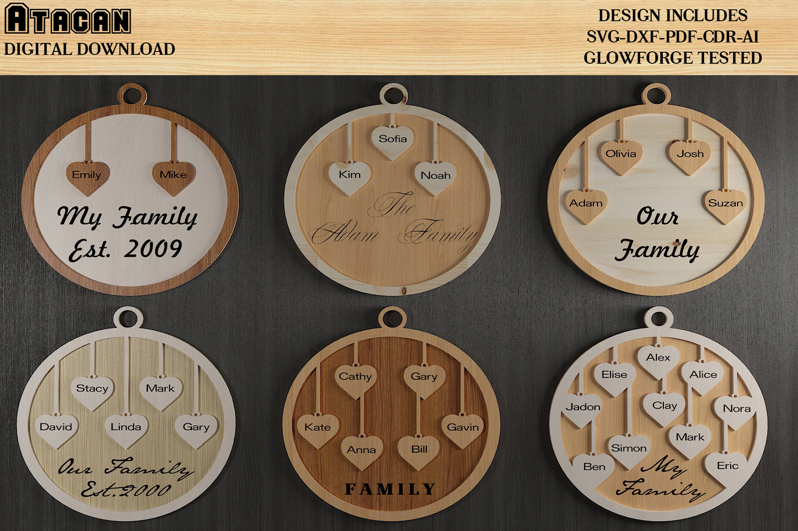 Family Members Names Boards by ata on Dribbble