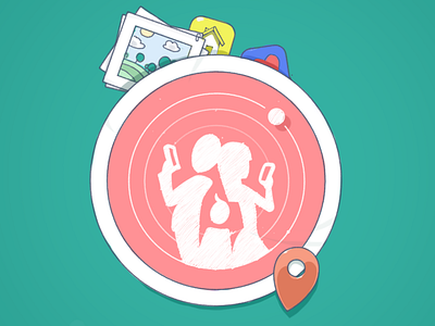 Start image - Welcome dropbox style flat icon image sketch