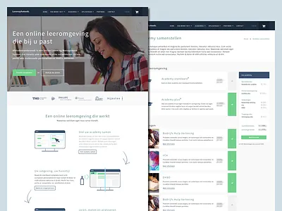 Website Lerenophetweb education elearning flatdesign online platform