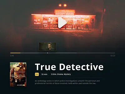 Day 016 - Video Player audio flat imdb media movie pause play player ui video