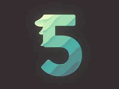 5 five illustration infographic number