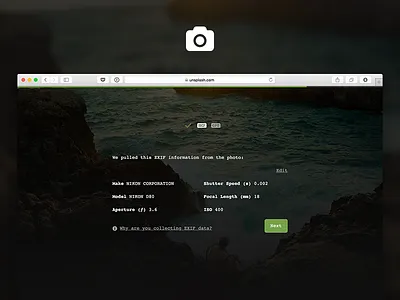 Unsplash Uploader camera exif location metadata tagging unsplash uploader