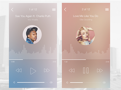 Music Player App apps clean equalizer flat list material minimalism music play playlist simple ui
