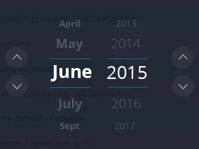 Month & Year Fullscreen Datepicker - Dark UI date datepicker mobile first picker