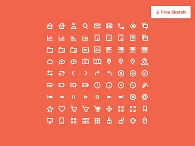 Icon Set download free freebie icon icons red set sketch
