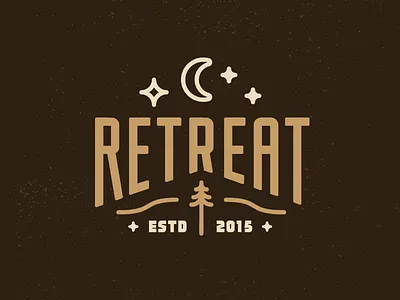 Retreat Gastropub submark / tall trunk coaster design logo mod logomark modification retreat gastropub st. louis submark wordmark