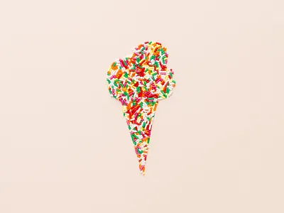 Ice cream sprinkles colorful food form ice cream photograph playful shape sprinkles