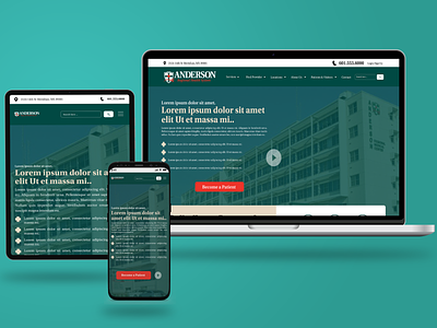 Healthcare Website Design landing page medical clinic web design web ui website design