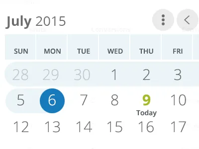 Fullscreen Date Picker - Light UI date datepicker mobile first picker
