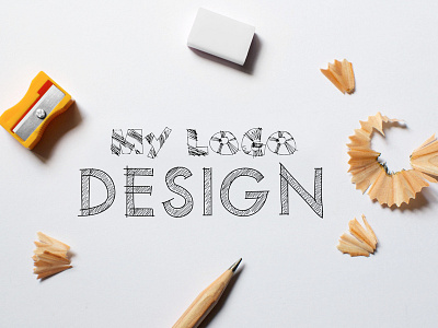 Sketchbook Mock-Up design logo eraser logo logo design mock up mock up pencil sketch sketchbook sketcher template