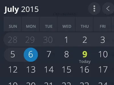 Fullscreen Date Picker - Dark UI date datepicker mobile first picker
