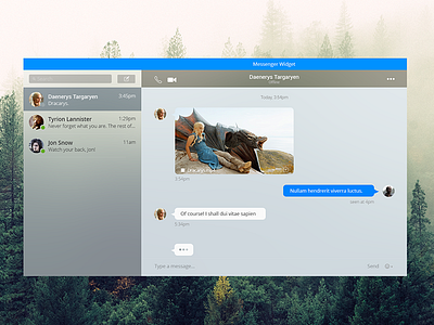 Messenger Widget for Desktop design desktop flat graphics interface interface design messenger ui ux web widget yosemite
