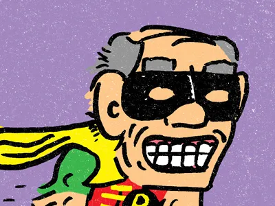 "Holy where's the fire Batman?!?" batman character comics crusaders dc hero illustration robin rockets texture