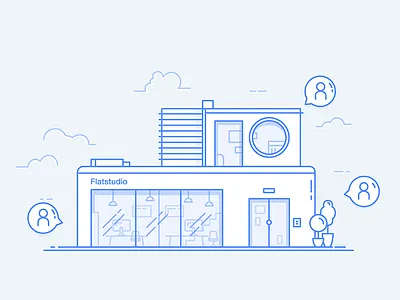 Flatstudio Office v2 ai flatata flatstudio icons illustration new office social vector