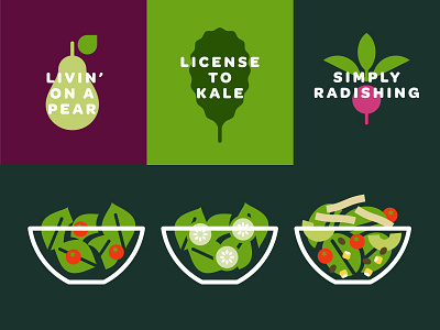 Verde green kale pear radish salad
