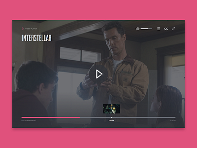 Fullscreen Video Player film fullscreen interstellar movie player show television theatre tv ui video watch