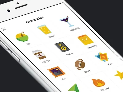 Flat Category Icons category drinks eps events flat food free icon nightlife pack sport vector