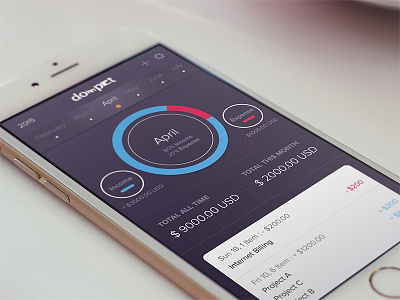 Dompet - Wallet App app expense free freebies income ios management money ui ux wallet