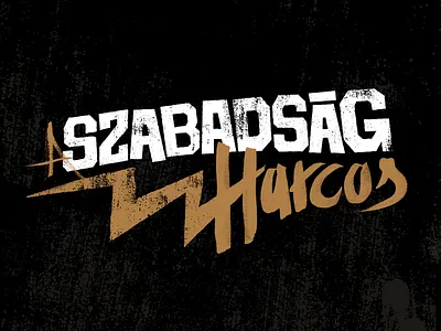 The Freedom Fighter bolt branding brush script custom type dirt freedom fighter identity lettering logo logotype painted textured