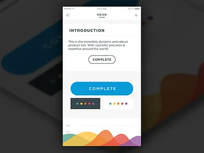 Color UI Exploration button chart gradient graph ios iphone ui