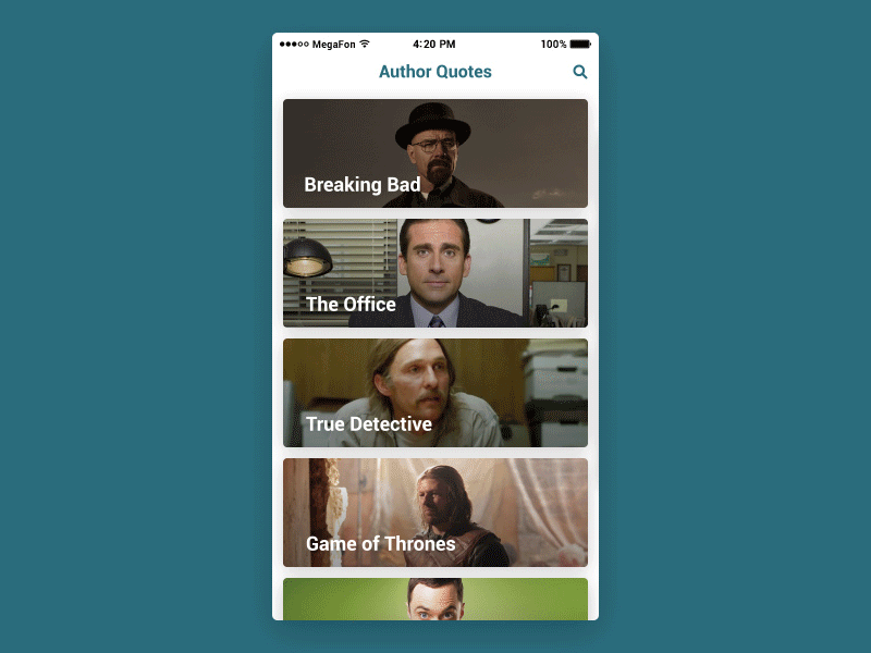 Day 7 - Author Quote after effects author card gif interface iphone material phone quote ui ux