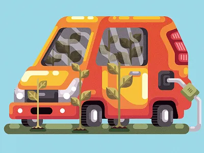 Biofuel adobe illustrator editorial graphic illustration magazine