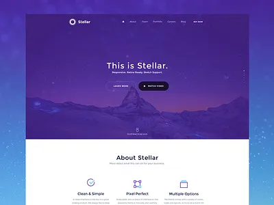 Stellar v2 for sale product theme ui user experience user interface ux web web design wordpress