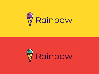 Rainbow brand design flat freelance icecream icon line logo symbol vietnam