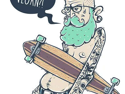 Bizarre Hipster Art art bizarre character crazy doodle freak graffiti hipster modern vecster vector