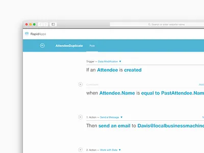 IBM RapidApps, Rules Composer ibm interface work