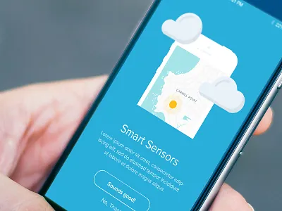 Walkthrough application illustration ios iphone map notch ui ux walkthrough weather
