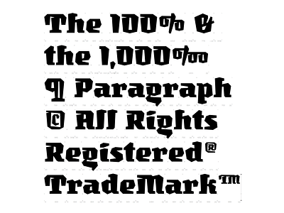 Symbol Session font type design typeface