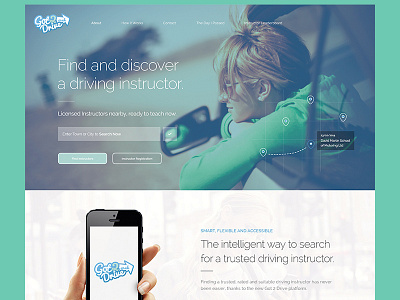 Got2drive Website driving green homepage platform responsive ui user experience ux web web design