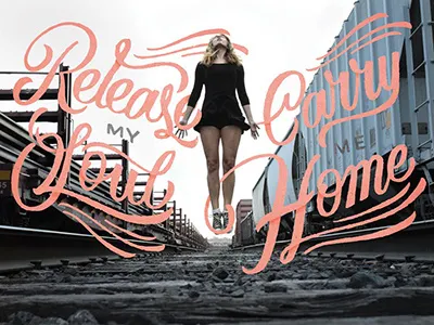 Land of Plenty design exhibit hand lettering lettering lyrics music photography script