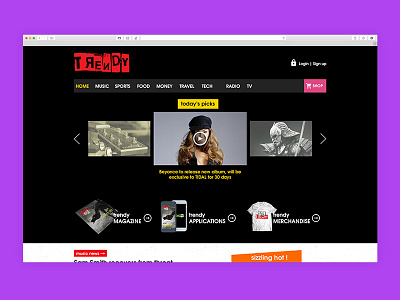 Trendy design interface trendy ui ux web web design website