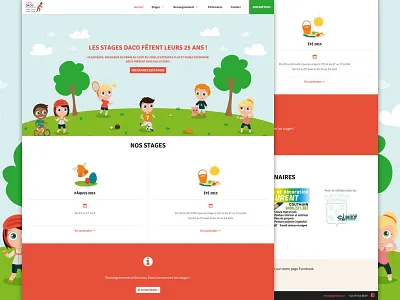 Stages Daco branding child camps illustration illustrator web design