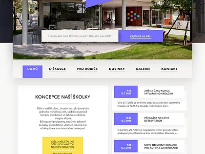 Homepage Kindergarten Vol 3 clear design kindergarten milkovone minimal simple web wip