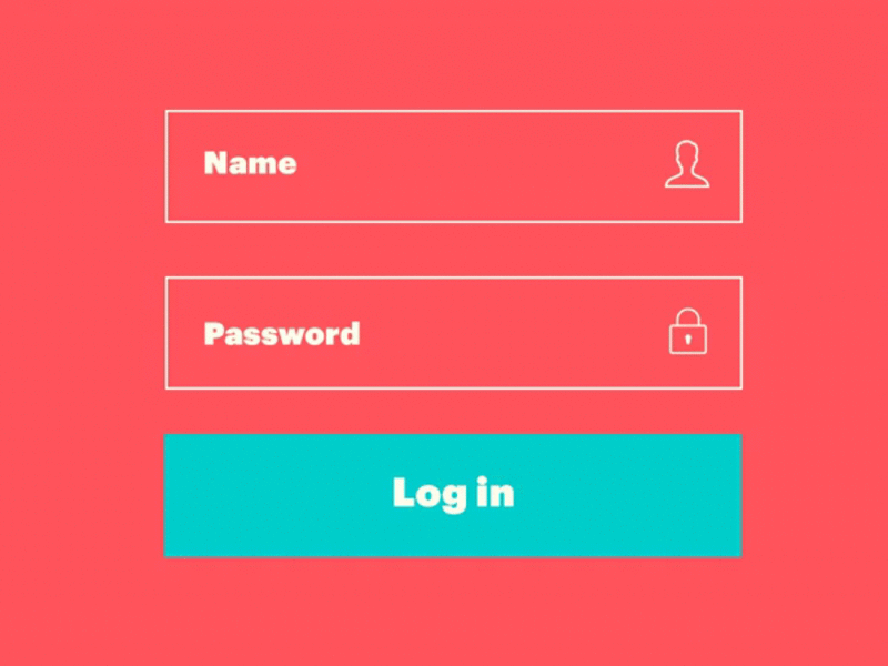 Login Animation animation concept dating site flat gif input fields login palette preloader sketch subtle transition