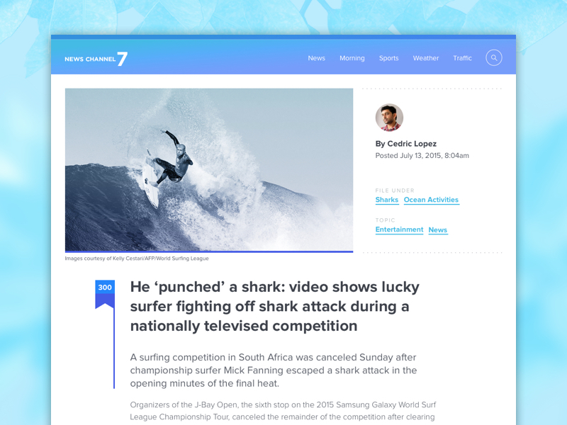Blog Article Concept article blog color design layout news typography ui ux