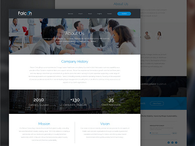 Falcon Consulting - Interior about business careers clean consulting corporate healthcare interior leadership modern web design website