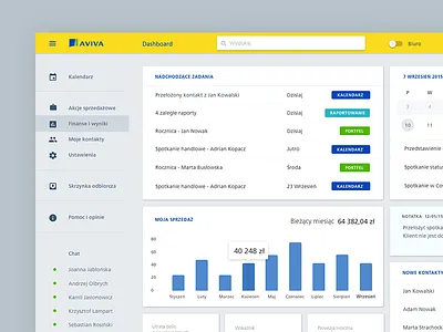 Aviva Dashboard Material Design admin dashboard light material design statistics ui visual yellow