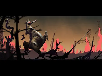 H O R S E animation illustration poster sculpture
