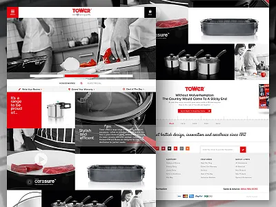 eCommerce store design for homeware brand Tower ecommerce grid home shop store web design