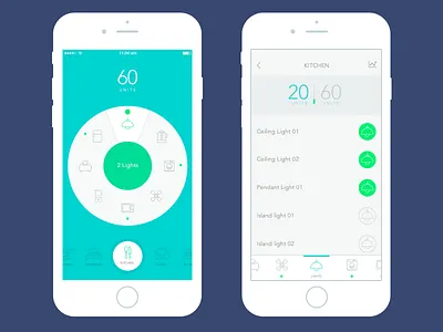 Homekit iOS app (WIP) flat ui home automation home icons homekit ios app kitchen icon ui ux